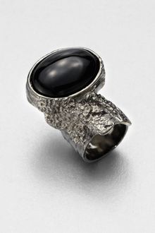 Yves Saint Laurent Antique-Inspired Silvertone Arty Ovale Ring - Lyst
