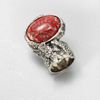 Yves Saint Laurent AntiqueInspired Silvertone Arty Ovale Ring in Silver (crimson) - Lyst