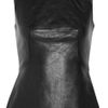 Alexander Wang Pleated Leather Top in Black - Lyst