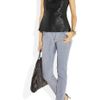 Alexander Wang Pleated Leather Top in Black - Lyst