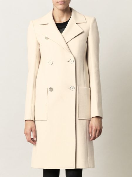 Balenciaga Le Corporate Doublebreasted Coat in Beige (cream) - Lyst