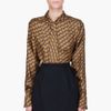 Chloé Bronze Silk Bird Print Blouse in Brown (bronze) - Lyst