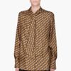 Chloé Bronze Silk Bird Print Blouse in Brown (bronze) - Lyst