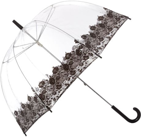 Linea True Lace Print Birdcage Umbrella in Black - Lyst