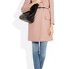 Miu Miu Shearling Collar Double Breasted Wool Coat in Pink (blush) - Lyst