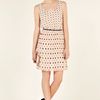 Oasis Spot Pleated Belted Dress in Beige (natural) - Lyst