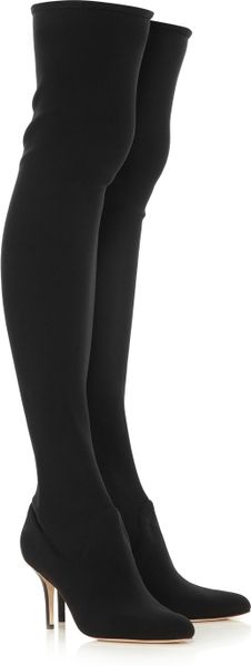 Oscar De La Renta Scubella Neoprene Thigh Boots in Black - Lyst