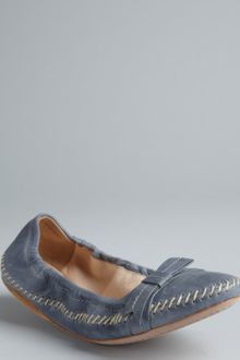 Prada Prada Sport Aviation Leather Bow Accent Ballet Flats - Lyst
