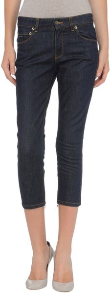 Prada Sport Denim Capris in Blue - Lyst
