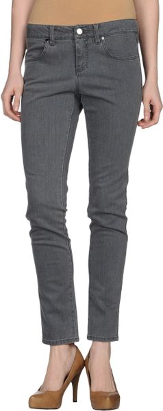 Stella Mccartney Denim Pants in Gray (grey) - Lyst