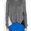 Vionnet Chiffonpaneled Alpaca and Silkblend Sweater in Gray - Lyst