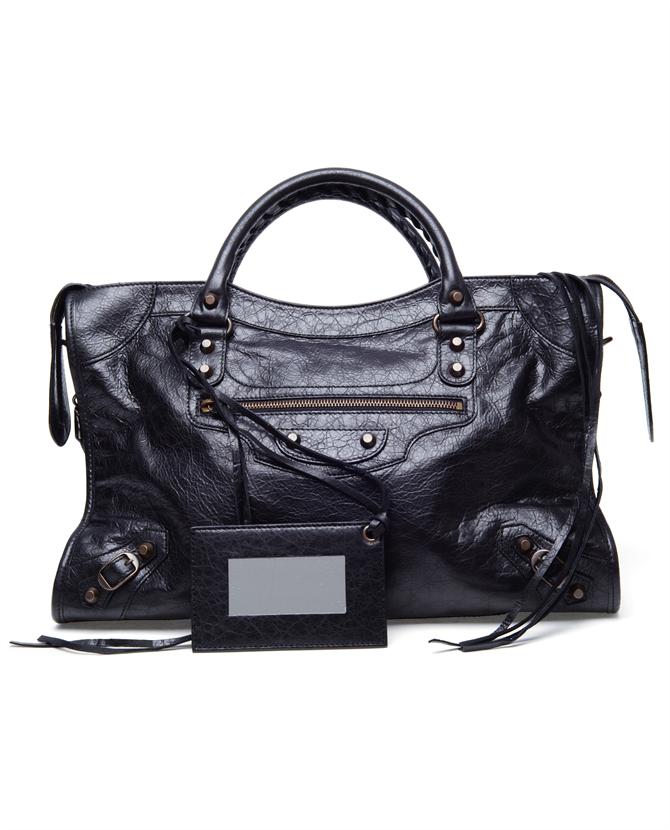 balenciaga leather shopping bag