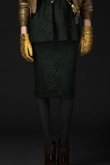Burberry Prorsum Laser Cut Peplum Skirt - Lyst
