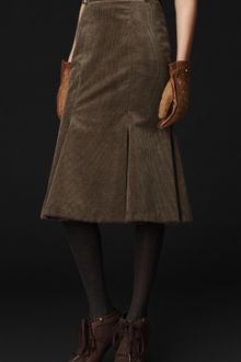 Burberry Prorsum Flared Corduroy Skirt - Lyst