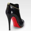 Christian Louboutin Leather and Suede Zipper Ankle Boots in Black - Lyst