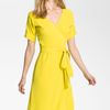 Diane Von Furstenberg Shannon Silk Wrap Dress in Yellow (acid lemon) - Lyst