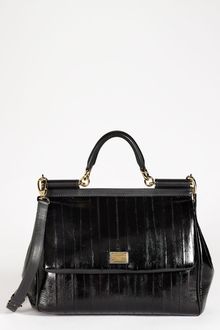 Dolce & Gabbana Miss Sicily Eel Leather Satchel - Lyst