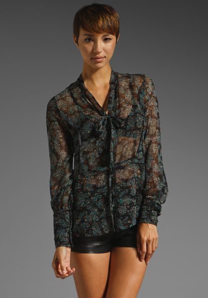Elizabeth And James Wildflower Lara Blouse in Blue (gypsy blue) - Lyst