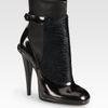Fendi Calf Hair and Patent Leather Ankle Boots in Black - Lyst