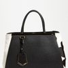 Fendi 2jours Calf Hair Leather Shopper in Black (black/ milk) - Lyst