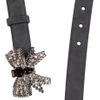 Miu Miu Crystal Embellished Suede Belt in Black (anthracite) - Lyst