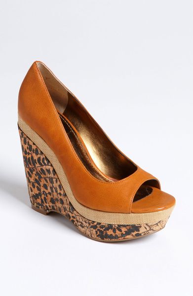 Nine West Matchup Sandal in Orange (natural leopard) | Lyst