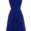 Oasis High Low Seamed Dress in Blue (dark blue) - Lyst