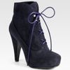 Proenza Schouler Suede Laceup Platform Ankle Boots in Blue (navy) - Lyst