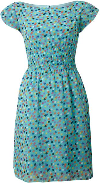 Pussycat Pussycat Rabbit Print Dress in Blue (aqua) - Lyst