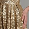 Tfnc Fit and Flare Sequin Dress in Gold - Lyst