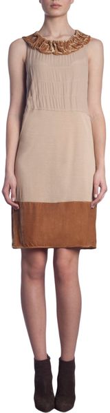 Thomas Maier Ruffled Neck Trim Dress - Lyst