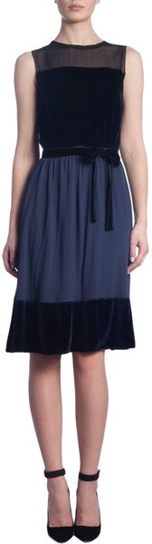 Thomas Maier Sheer Shoulder Sleeveless Dress - Lyst