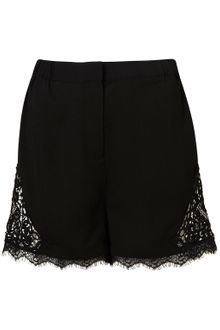 Topshop Crochet Side Panel Shorts - Lyst