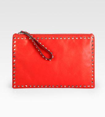 Valentino Rockstud Clutch - Lyst