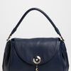 Versace Versace Medium Leather Flap Satchel in Blue (blu notte) - Lyst