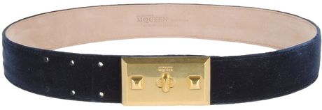 Alexander Mcqueen Belt in Black (blue) - Lyst