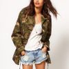 Asos Collection Asos Army Camo Jacket with Detachable Fur Trim Collar in Green (khaki) - Lyst