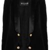 Balmain Velvet and Satin Blazer in Black - Lyst
