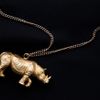Cold Picnic Rhino Pendant in Gold (animal) - Lyst