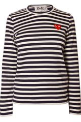 Comme Des Garçons Play Ladies Breton Stripe T Shirt