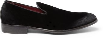 Dolce & Gabbana Burnished Velvet Slippers - Lyst