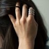 Fortune Favors The Brave Braided Cage Ring in Silver - Lyst