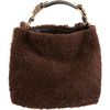Marni Shearling Hobo Bag in Brown (sienna) - Lyst