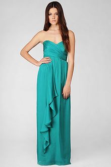 Nicole Miller Silk Chiffon Strapless Gown - Lyst