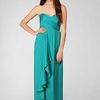 Nicole Miller Silk Chiffon Strapless Gown in Green (sea glass) - Lyst