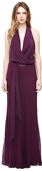 Nicole Miller Wash Habotai Silk Gown - Lyst