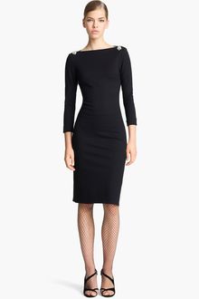 Oscar de la Renta Jewel Embellished Jersey Dress - Lyst