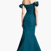 Oscar De La Renta Fishtail Silk Gown in Blue (nile) - Lyst