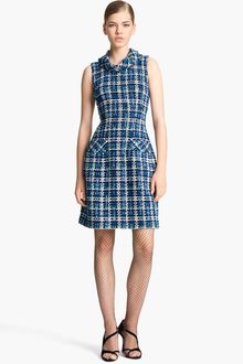 Oscar de la Renta Tweed Sheath Dress - Lyst