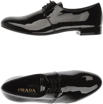 Prada Laced Shoes - Lyst